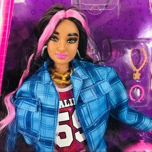 Barbie Extra Doll #13 Gorgeous Latino Goddess Face Articulated Curvy Body Mold